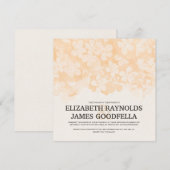 Fleurs de Pêche Invitations de mariage (Devant / Derrière)