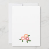 Fleurs de Pêche moderne Invitation à la douche nup (Dos)