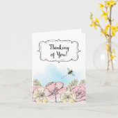 Fleurs de pensée pour vous et carte abeille (Fleur jaune)