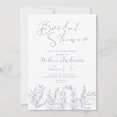 Fleurs de périwinkle Boho Invitation de douche nup (Devant)