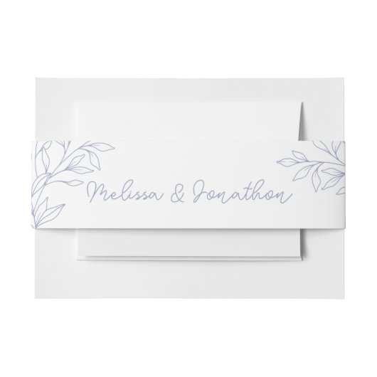 Fleurs de Pervenche Faire-Part de Mariage Bandeau (Devant Example)