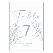 Fleurs de Pervenche Numéro de Table de Mariage Sim (Par défaut)