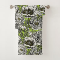 Fleurs de pivoines blanches et moisissures