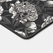 Fleurs de pivoines blanches sur gris foncé (Coin)