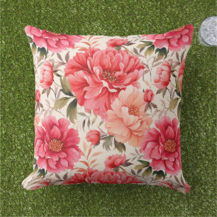 Fleurs de pivoines Coussin extérieur