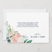Fleurs de pivoines romantiques | Carte de remercie (Dos)