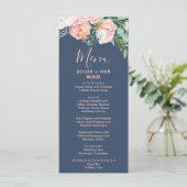 Fleurs de pivoines romantiques | Carte du menu du  (Debout devant)