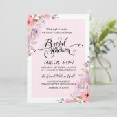 Fleurs de pivoines romantiques Invitation de douch (Debout devant)