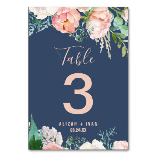 Fleurs de pivoines romantiques   Numéro de table b