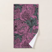 Fleurs de pivoines violettes (Serviette à main)