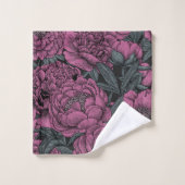 Fleurs de pivoines violettes (Gant de toilette)