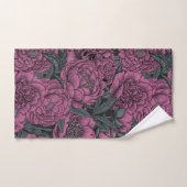 Fleurs de pivoines violettes (Serviette à main)