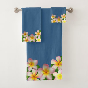 Fleurs de Plumeria sur fond Bleu Award