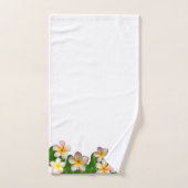 Fleurs de Plumeria sur un ensemble de serviettes d (Serviette à main)