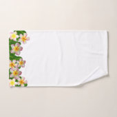 Fleurs de Plumeria sur un ensemble de serviettes d (Serviette à main)