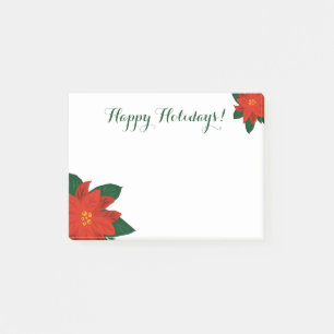 Fleurs de poinsettia de Noël Post-it Notes de vaca