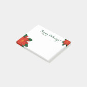 Fleurs de poinsettia de Noël Post-it Notes de vaca (Incliné)