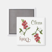 Fleurs de pois doux Magnet lave-vaisselle (Recto/Verso)