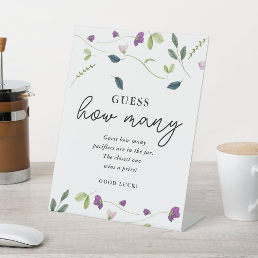 Fleurs de pois doux | Panneau du jeu de devis Baby (In SItu)