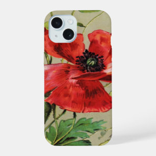 FLEURS DE POIVRE ROUGE vintage EN GRIS