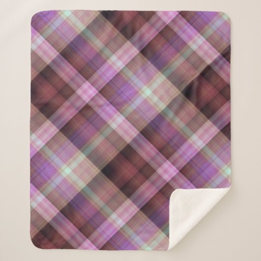 Fleurs de poule violet et rose plaid (Devant)