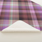 Fleurs de poule violet et rose plaid (3/4)