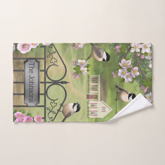 Fleurs de poulet Ferme victorienne (Serviette à main)