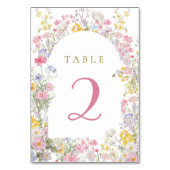 fleurs de prairie à l'aquarelle numéro de table 2 (Dos)