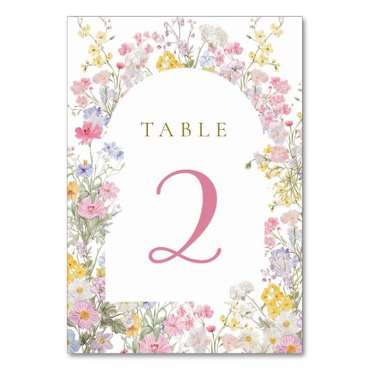 fleurs de prairie à l'aquarelle numéro de table 2 (Par défaut)