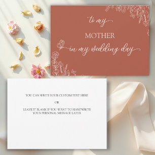 Fleurs de prairie à ma mère Carte de remerciements