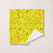 Fleurs de prairie ensoleillées (Gant de toilette)