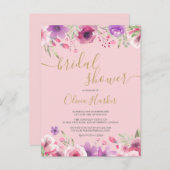 Fleurs de prairie Floral Bridal Shower Invitation (Devant / Derrière)