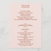 Fleurs de prairie Menu Mariage Rose (Dos)