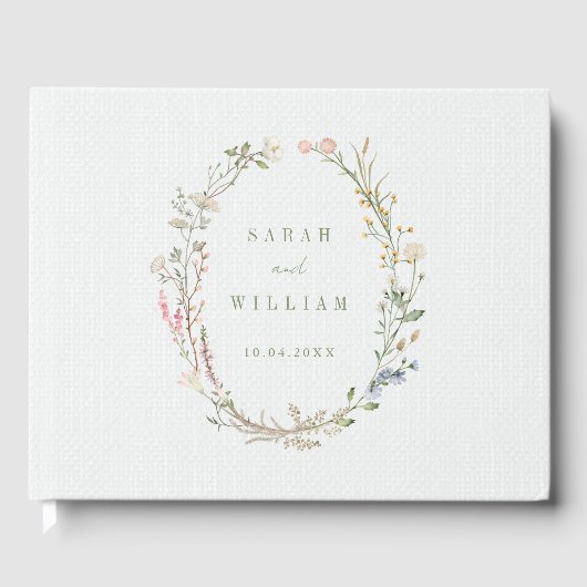 Fleurs de prairie romantiques Mariage Livre d'or (Recto)