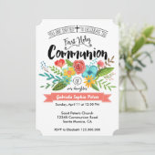 Fleurs de première communion | Invitations (Debout devant)