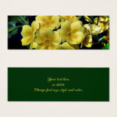 Fleurs de Primrose de printemps jaune Mini Signet (Devant & derrière)