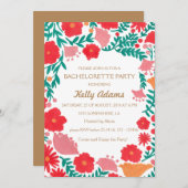Fleurs de printemps Bachelorette Invitation Party (Devant / Derrière)