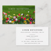 Fleurs de printemps Carte de visite américain (Devant / Derrière)