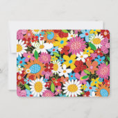 Fleurs de Printemps Chic Trois Fille 3e Invitation (Dos)