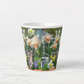 Fleurs de printemps Collage Latte Mug (Devant)