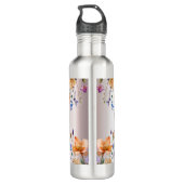 Fleurs de printemps colorées Bouteille d'eau (Dos)