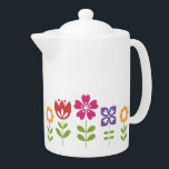 Fleurs de printemps colorées modernes<br><div class="desc">Lignes de fleurs aux couleurs vives et audacieuses.</div>