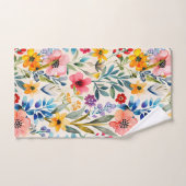 Fleurs de printemps colorées motif (Serviette à main)