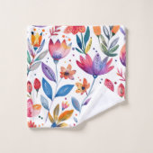 Fleurs de printemps colorées motif (Gant de toilette)