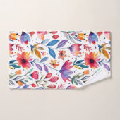 Fleurs de printemps colorées motif (Serviette à main)