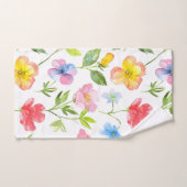 Fleurs de printemps colorées motif (Serviette à main)