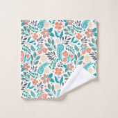 Fleurs de printemps colorées motif (Gant de toilette)