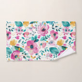 Fleurs de printemps colorées motif (Serviette à main)