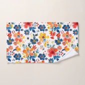 Fleurs de printemps colorées motif (Serviette à main)