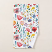 Fleurs de printemps colorées motif (Serviette à main)